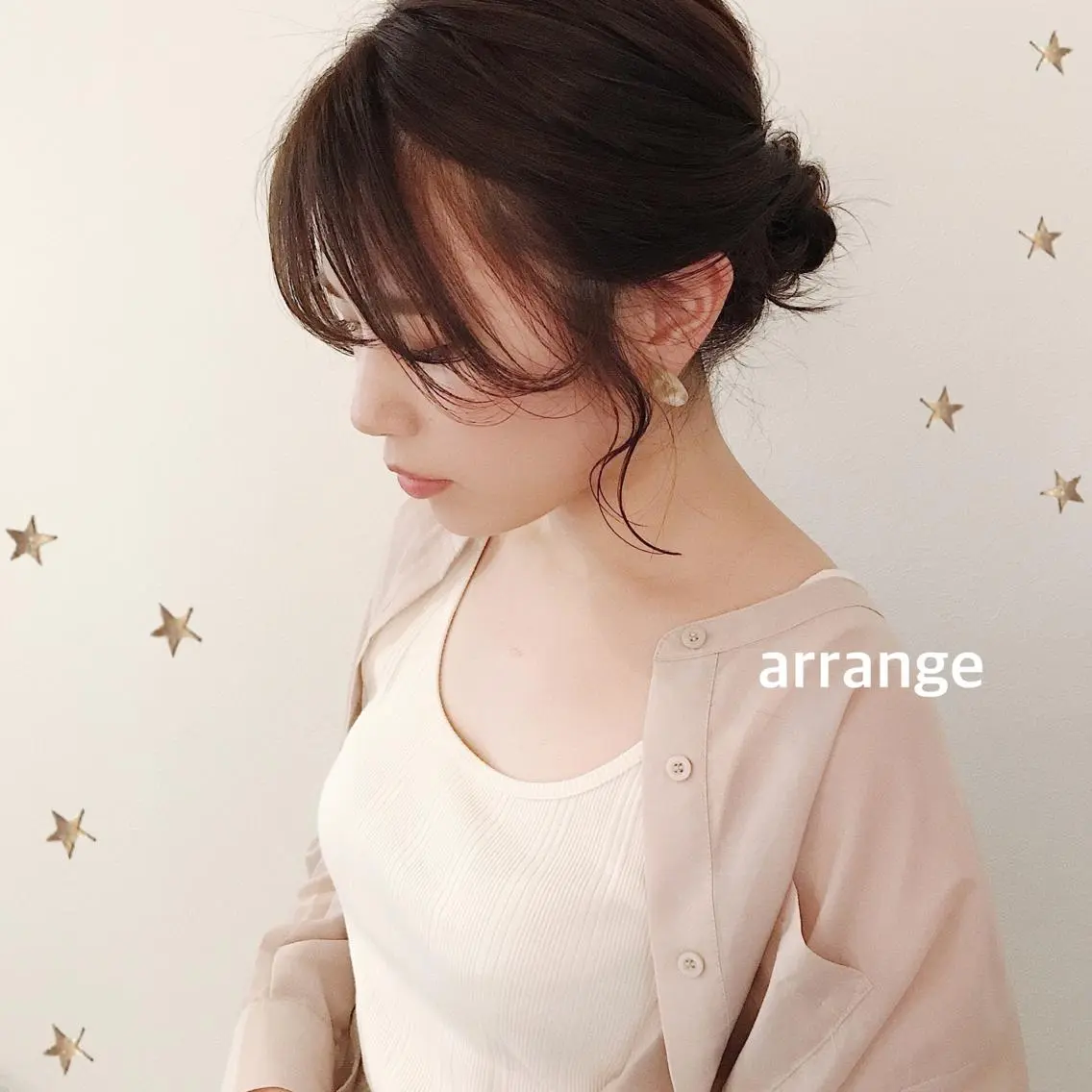 ミディアム ヘアアレンジ ヘアセット 市川 千夏のヘアスタイル