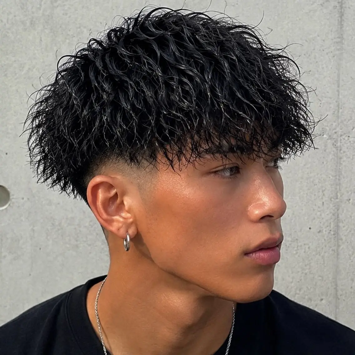パーマ メンズ マッシュ カット パーマ メンズ特化カットパー マカラー坂田柊のヘアスタイル