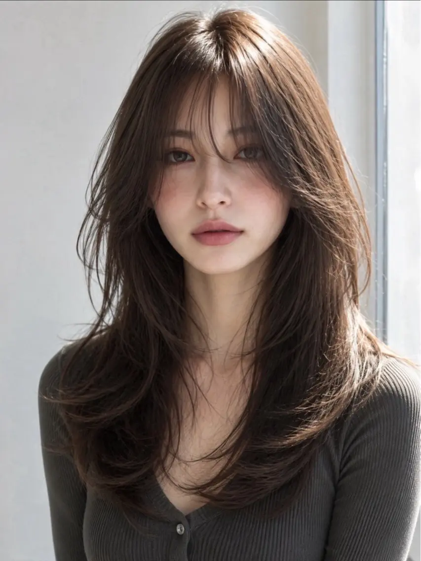 ロング カラー ヘアカラー 韓国×艶ハイトーンが かわいい✨️リオ🍒のヘアスタイル
