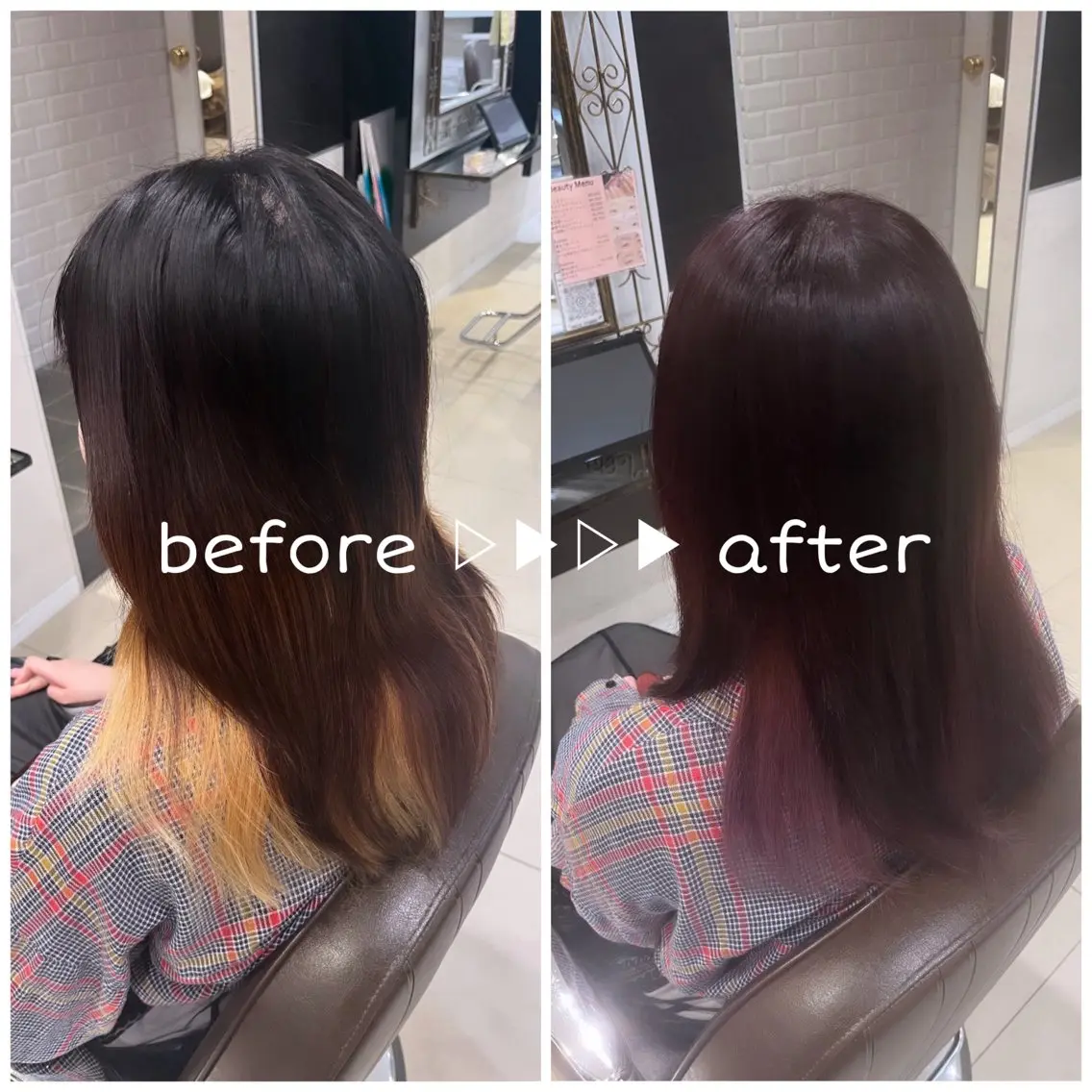 カラー インナーカラー ラベンダーカラー ピンクカラー ピンクラベンダー juri / 韓国ヘアのヘアスタイル