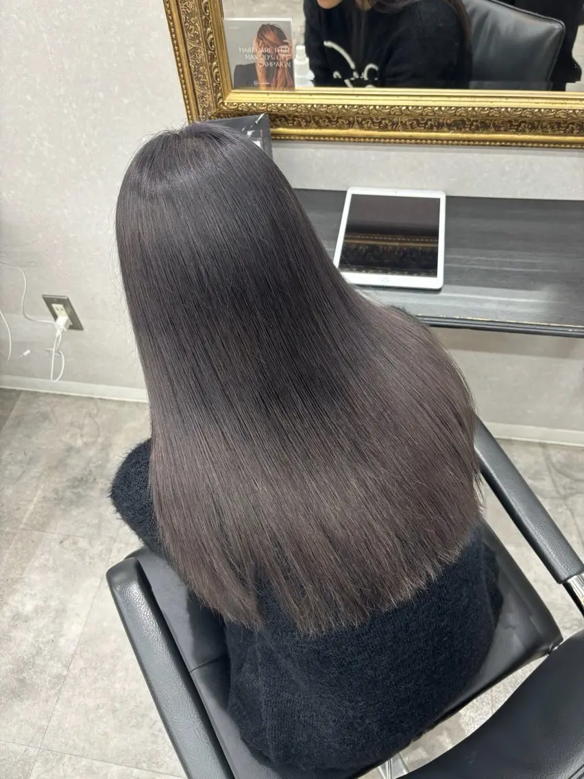 ロング カラー ケアブリーチ🥣 縮毛矯正Ryokoのヘアスタイル