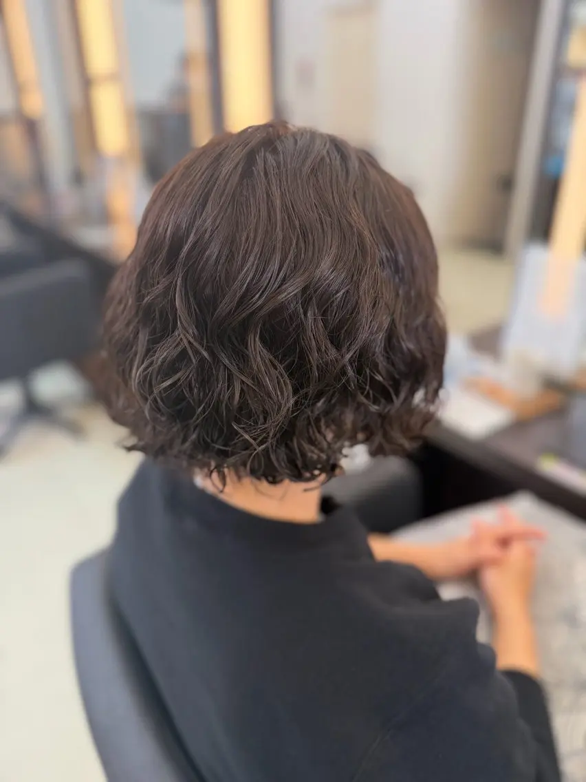 ショート パーマ ボブ 池田 朱李のヘアスタイル