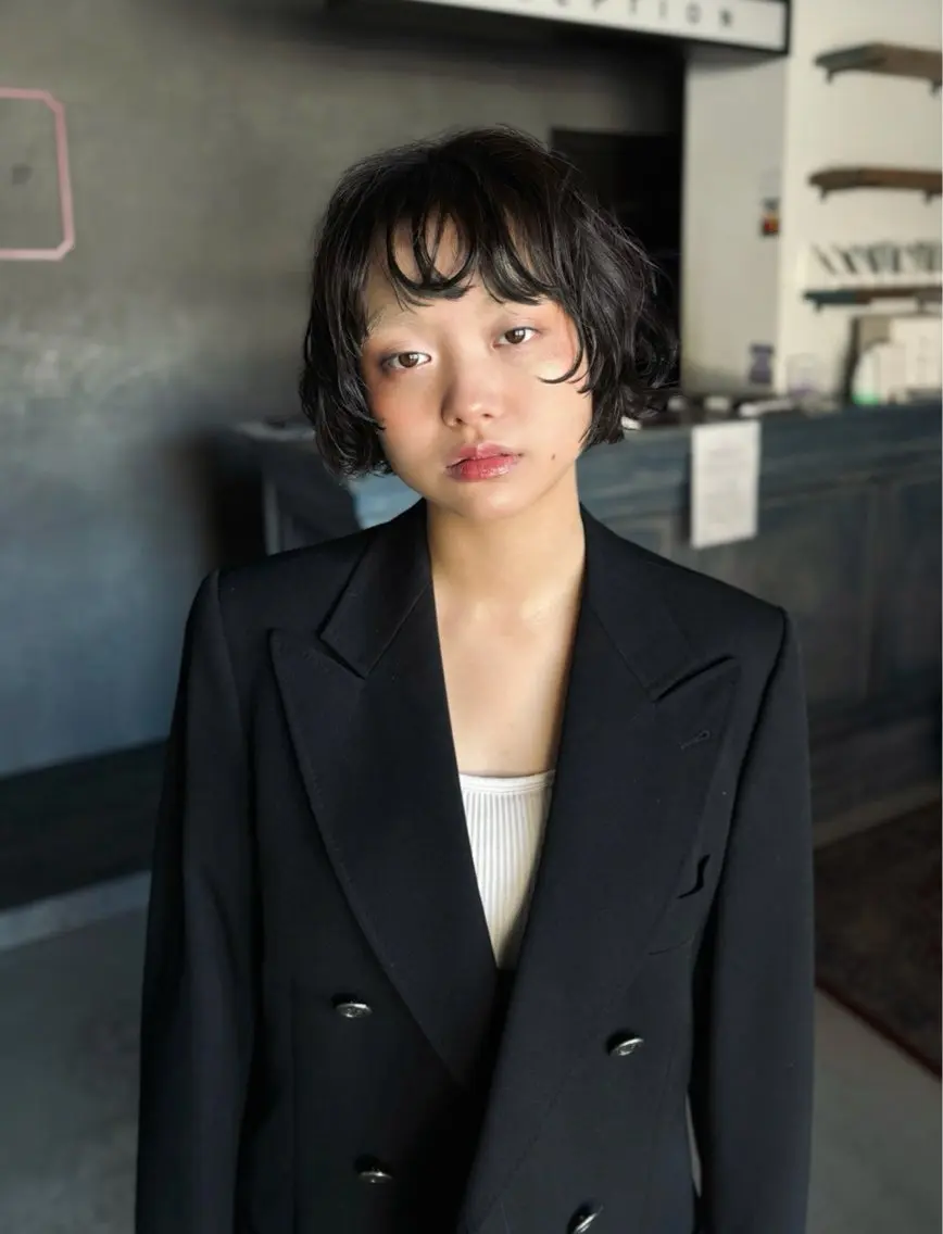 ショート パーマ カット パーマ トリートメント 似合わせカット/ パーマ/藤田和樹のヘアスタイル