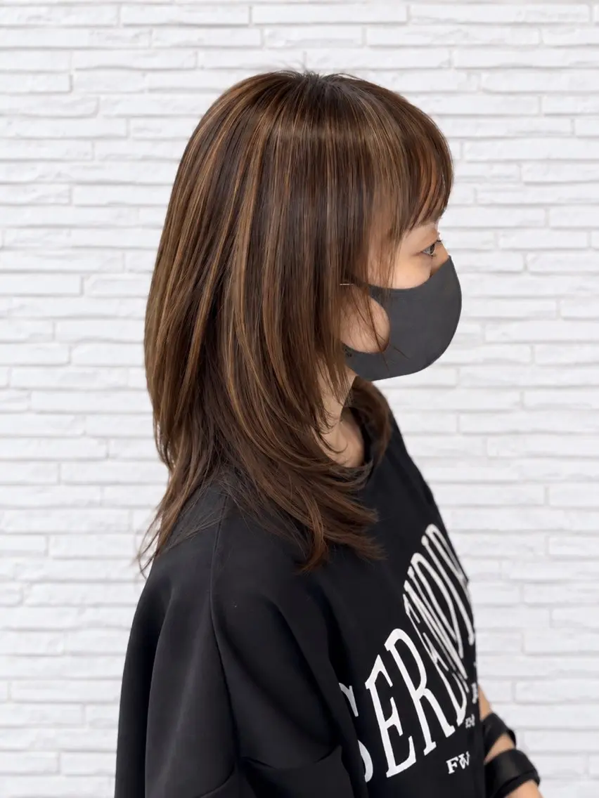 セミロング カラー ヘアアレンジ ベージュカラー ブラウンカラー ブラウンベージュ レイヤーカット カット ヘアカラー トリートメント ヘアセット 【白髪ぼかしの匠】 【ショートの極】平野のヘアスタイル