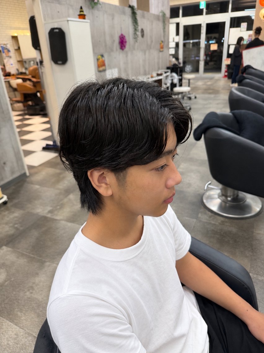 パーマ メンズ 山中 悠人のヘアスタイル