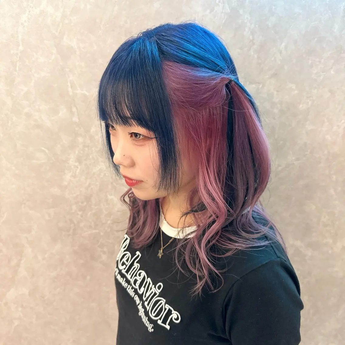 ロング カラー バレイヤージュ ブリーチ ブルーカラー ケアブリーチ ダブルカラー ヘアカラー トリートメント ブリーチの神 KYONのその他イメージ