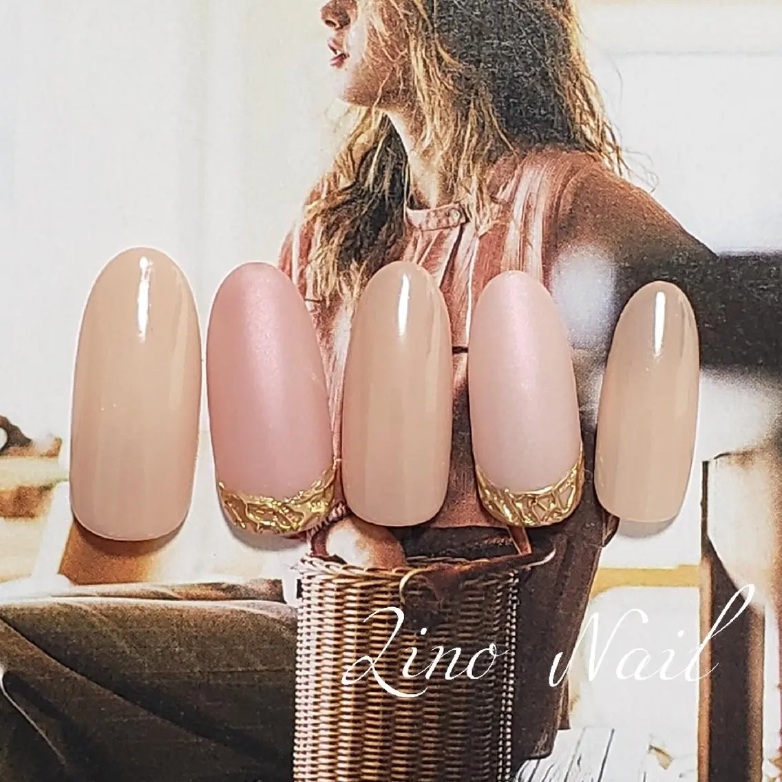 ネイル オーロラネイル カジュアル ジェルネイル マットネイル ミラーネイル ハンドネイル Lino Nailのネイルデザイン