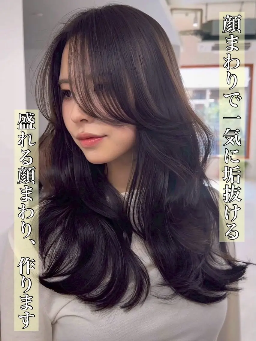 ロング カラー カット ヘアカラー ハイライト/レイヤー 河原町/Manatoのヘアスタイル