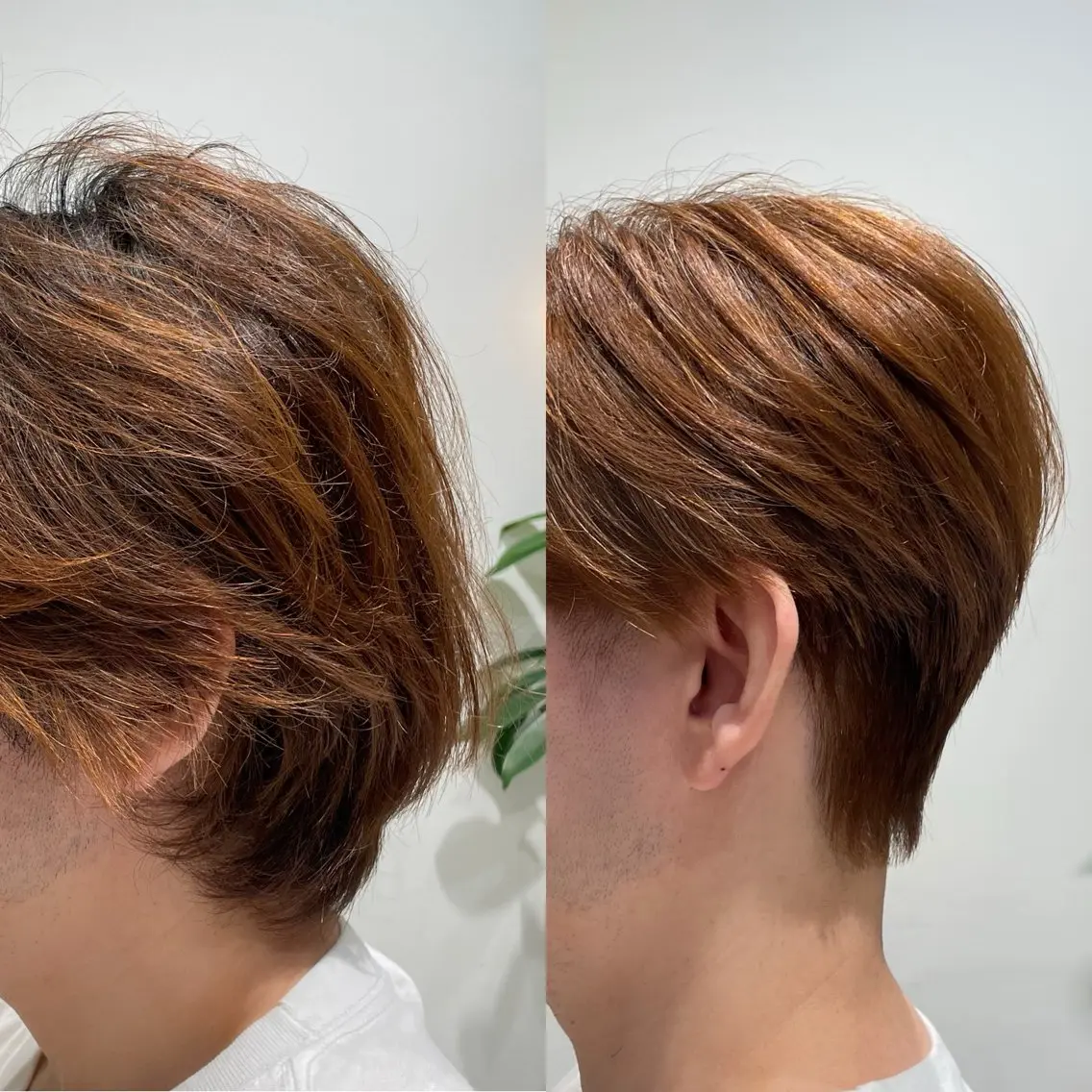 ショート カラー メンズ ブリ—チ🌈カラ— 🌀パ—マ🌿ちえのヘアスタイル