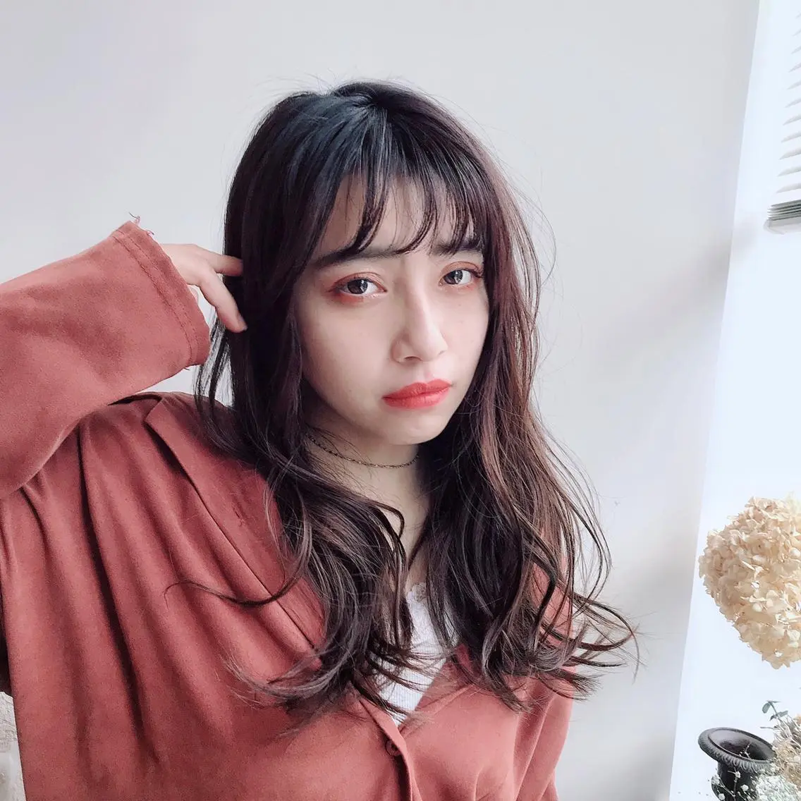 ロング カラー パーマ シースルーバング 大人可愛いHair ❤︎Ayakoのヘアスタイル