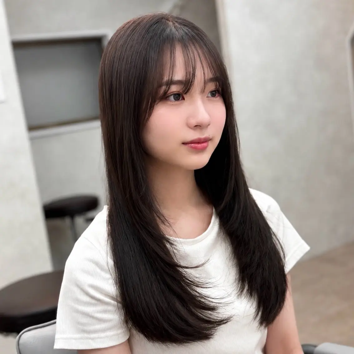 ロング カット ヘアカラー トリートメント ✨レイヤーカット✨ 顔まわり✂️鎌倉楓麻のヘアスタイル