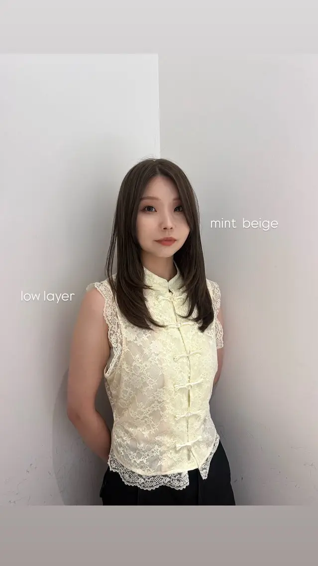 セミロング カラー カット ヘアカラー トリートメント ブリーチなしWカラー ／レイヤー🎀マリノのヘアスタイル