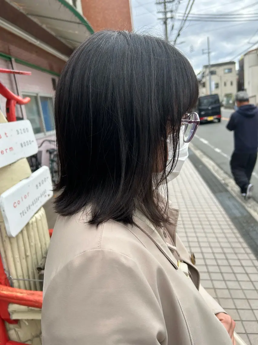 ミディアム 水田 誠貴のヘアスタイル