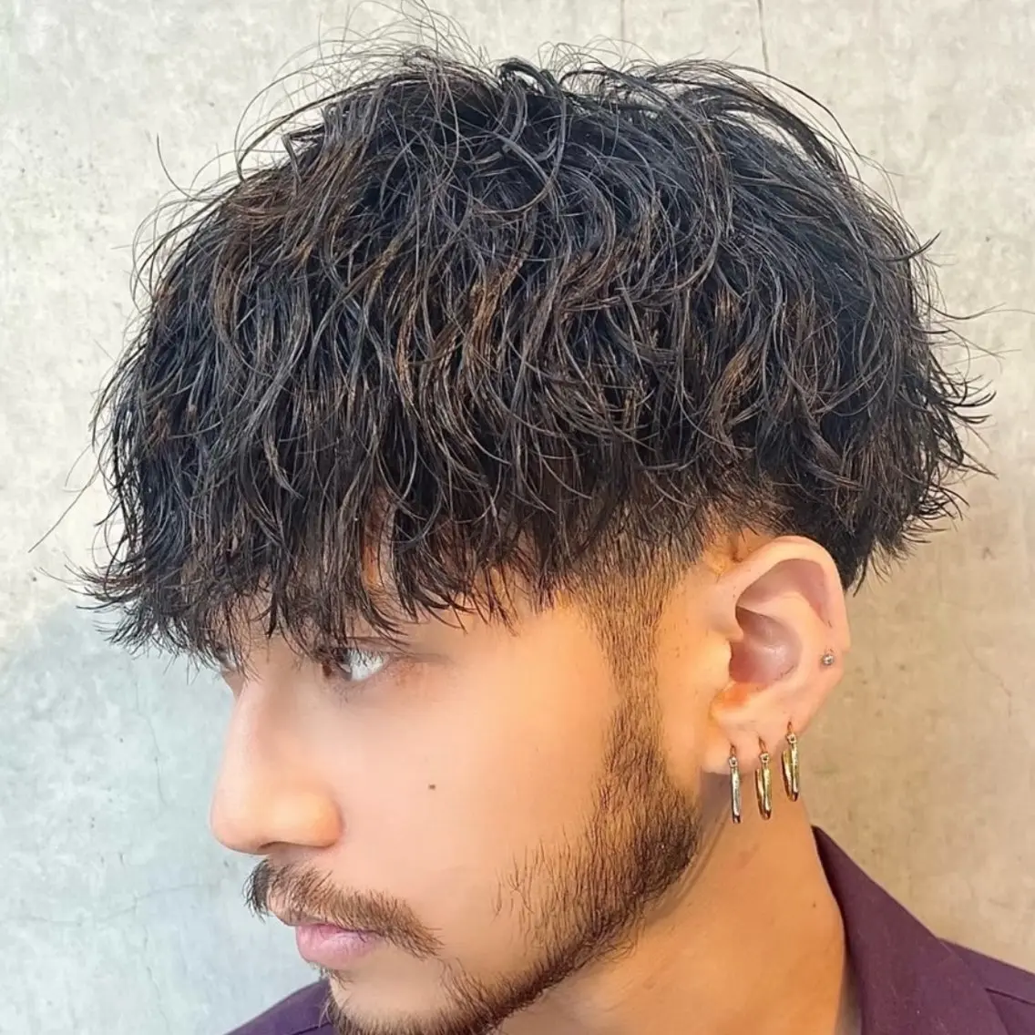 ミディアム パーマ ヘアアレンジ メンズ fifth 石川 凪のヘアスタイル