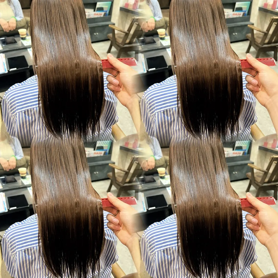 【🉐直前割🉐1名限定‼️】🫧似合わせカット➕縮毛矯正/酸性ストレート➕2ステップTr🫧輝く艶感🕊✨の写真