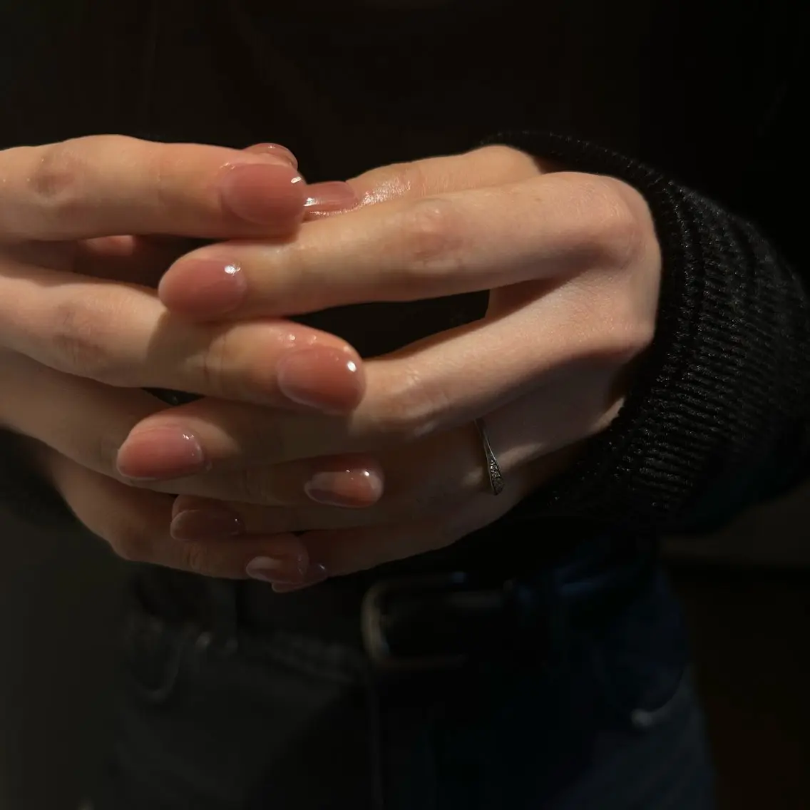 ネイル ミラーネイル ワンカラーネイル ピンク ハンドネイル nailsalon nuit.のネイルデザイン