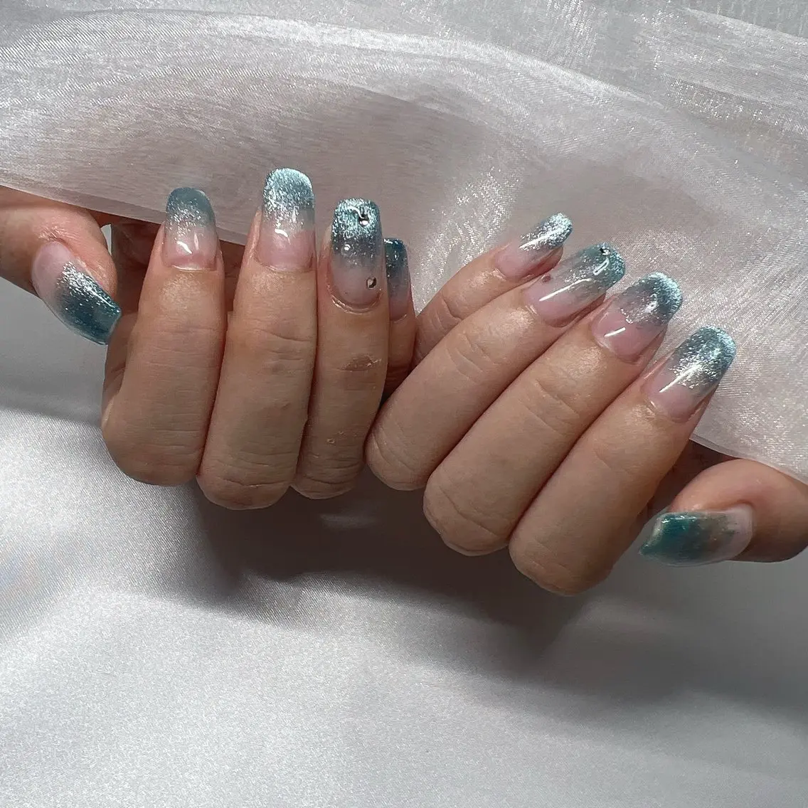 ネイル ジェルネイル 韓国ネイル ラメ(グリッター) マグネットネイル ミラーネイル ハンドネイル nail salon Rewardのネイルデザイン