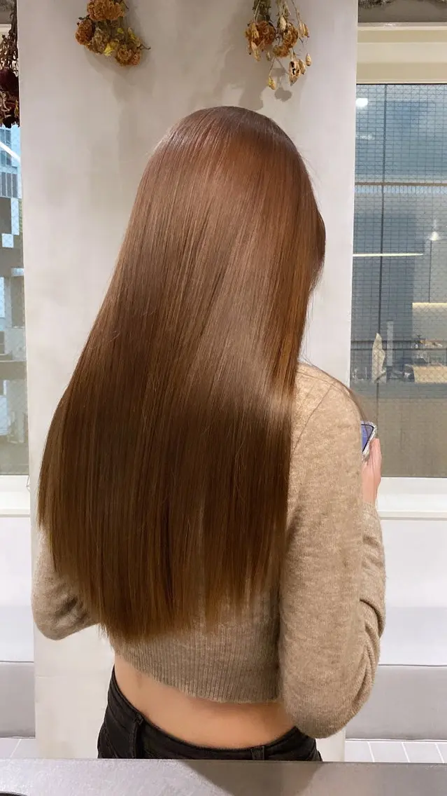 ロング カラー ベージュカラー ブリーチ ハイトーンカラー 髪質改善 トリートメント トリートメント 🧡YUKA🧡 渋谷/プルエクステのヘアスタイル