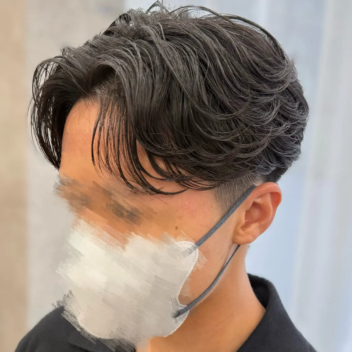 パーマ メンズ センターパート フェザーパーマ メンズパーマ カット パーマ 楓🍁毛流れ パーマ/無造作パーマのヘアスタイル