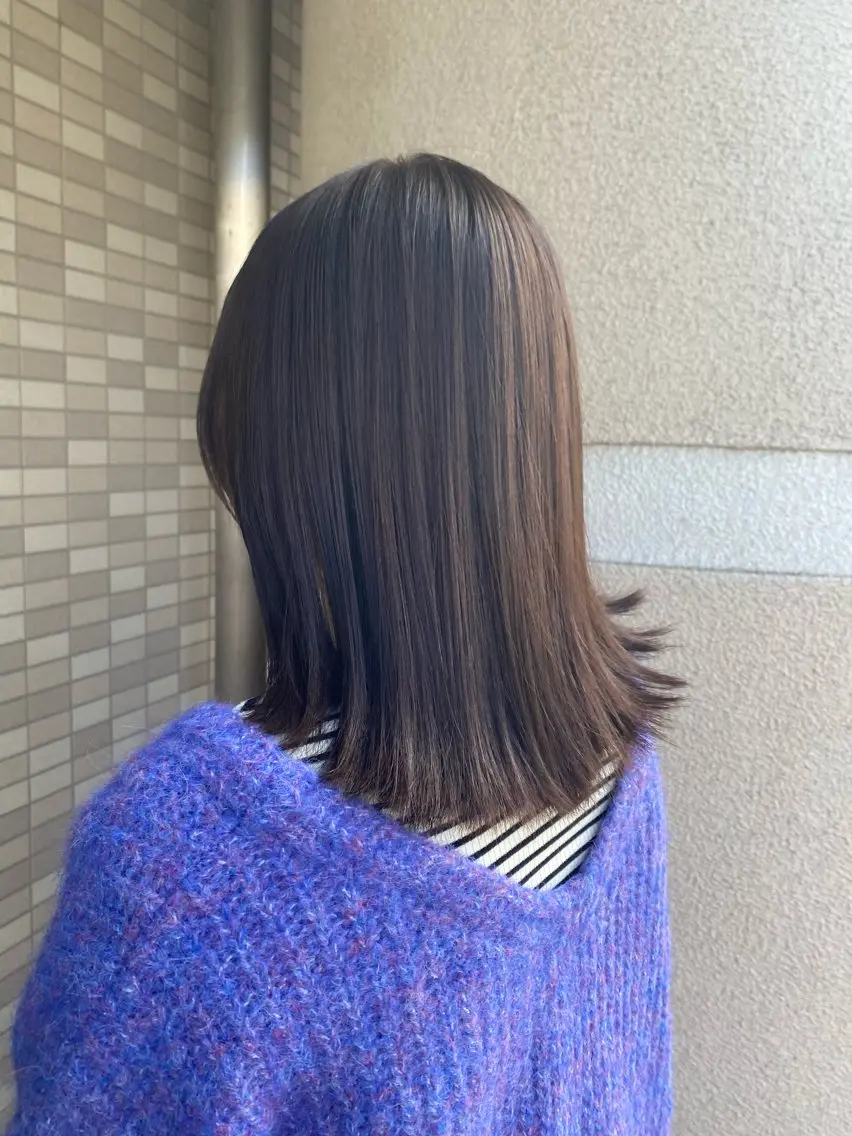 ミディアム ヘアカラー トリートメント 月野涼風 /レイヤーカットのヘアスタイル