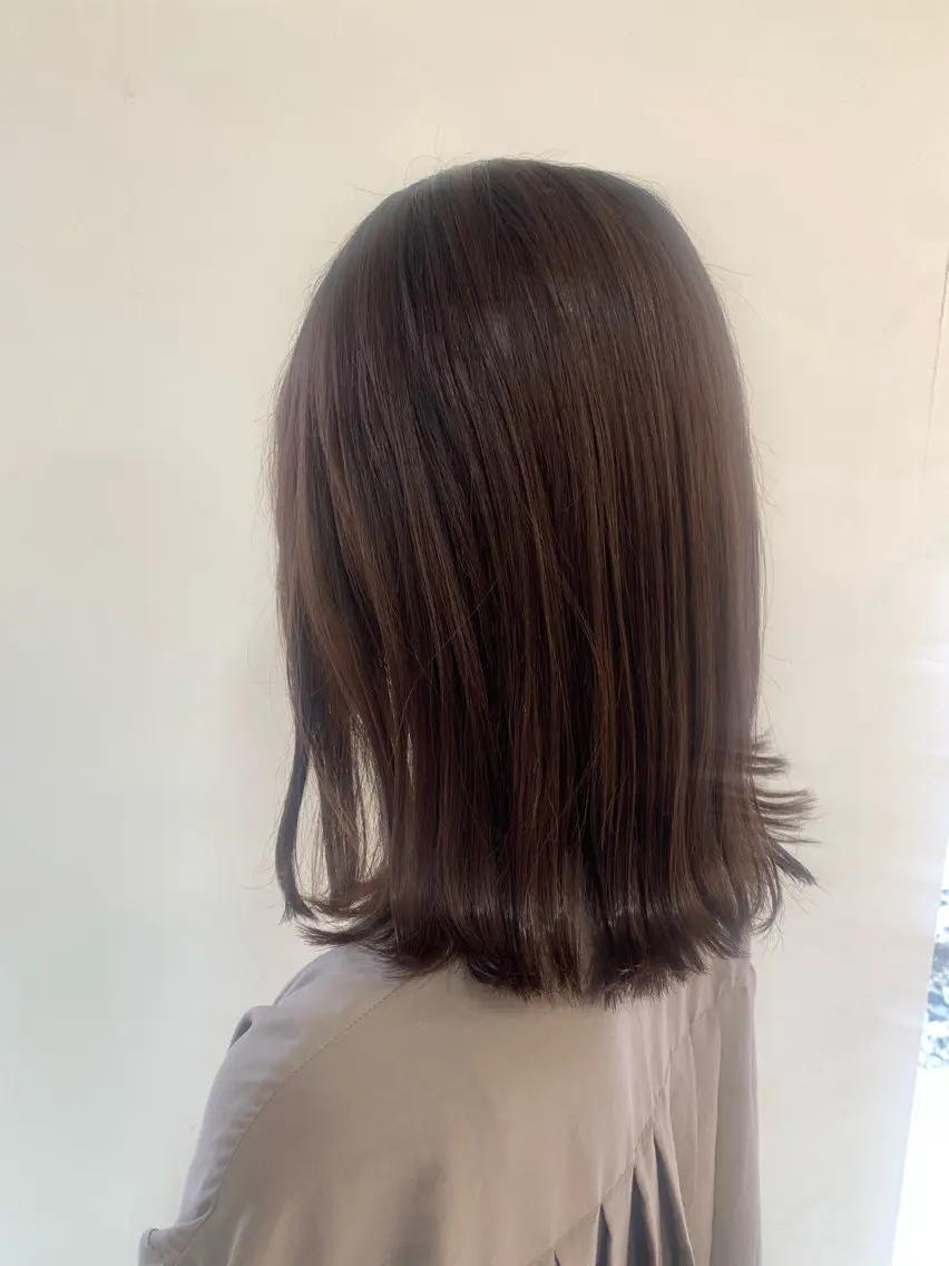 ミディアム カラー 福島 純子のヘアスタイル