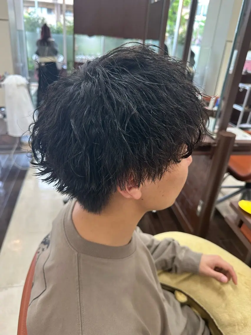 ショート カラー パーマ メンズ カット パーマ ヘアセット 毎月230人担当/ メンズヘア/清和武虎のヘアスタイル