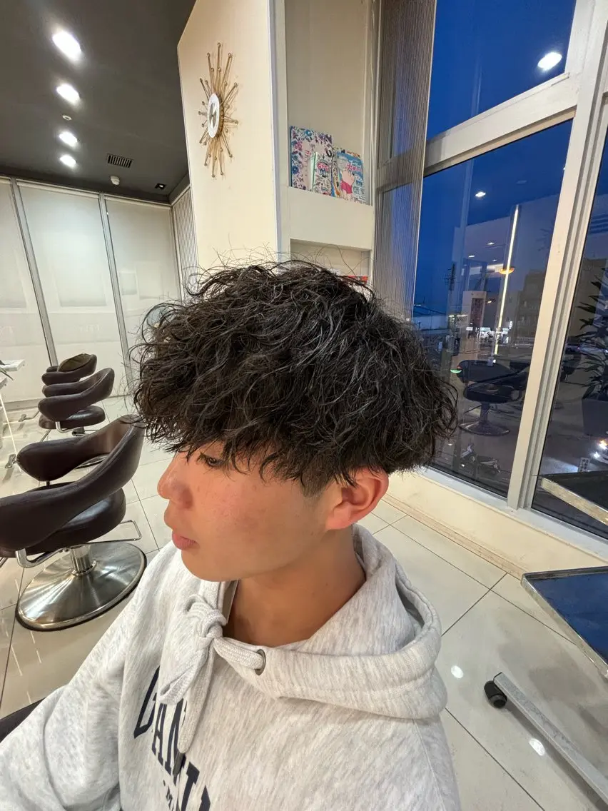 ショート パーマ メンズ カット パーマ メンズサロン/戸塚駅 東口3分/冨田大輝のヘアスタイル