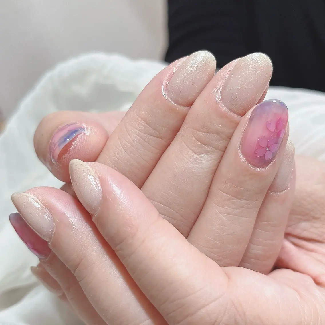 ネイル 桜ネイル 春ネイル ハンドネイル プレジア ゆうこのネイルデザイン