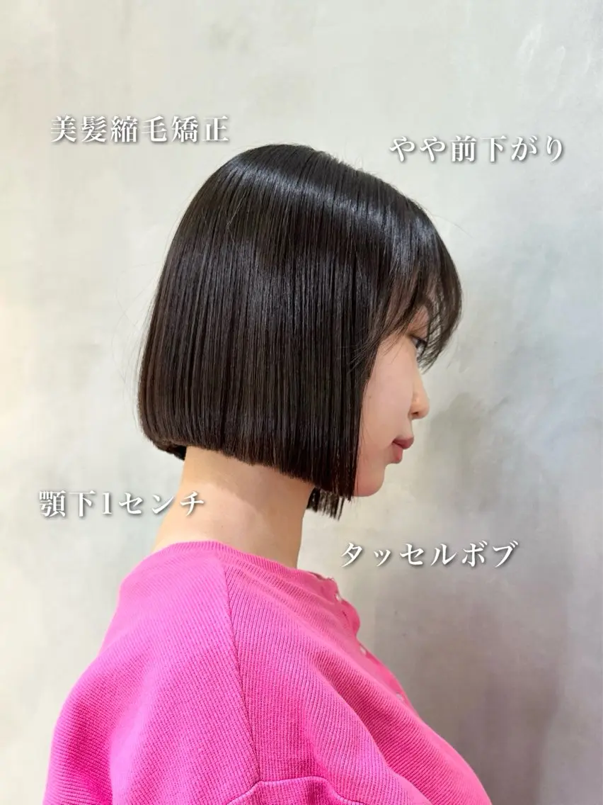 ショート カット 縮毛矯正 トリートメント ボブ/レイヤー/髪質 改善/縮毛矯正/銀座のヘアスタイル