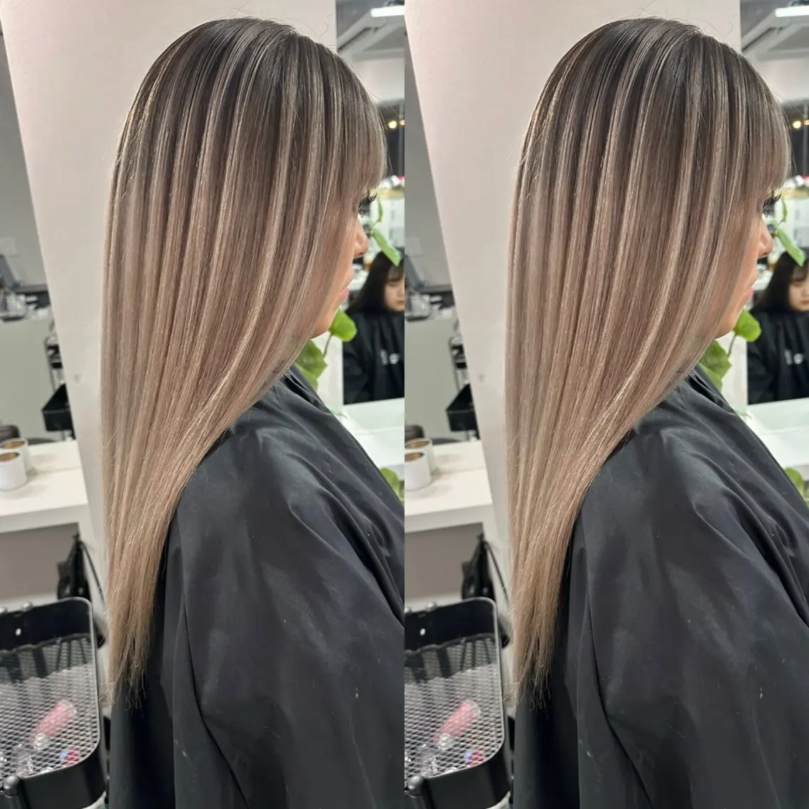ロング バレイヤージュ ボブ🌈ナツヤのヘアスタイル