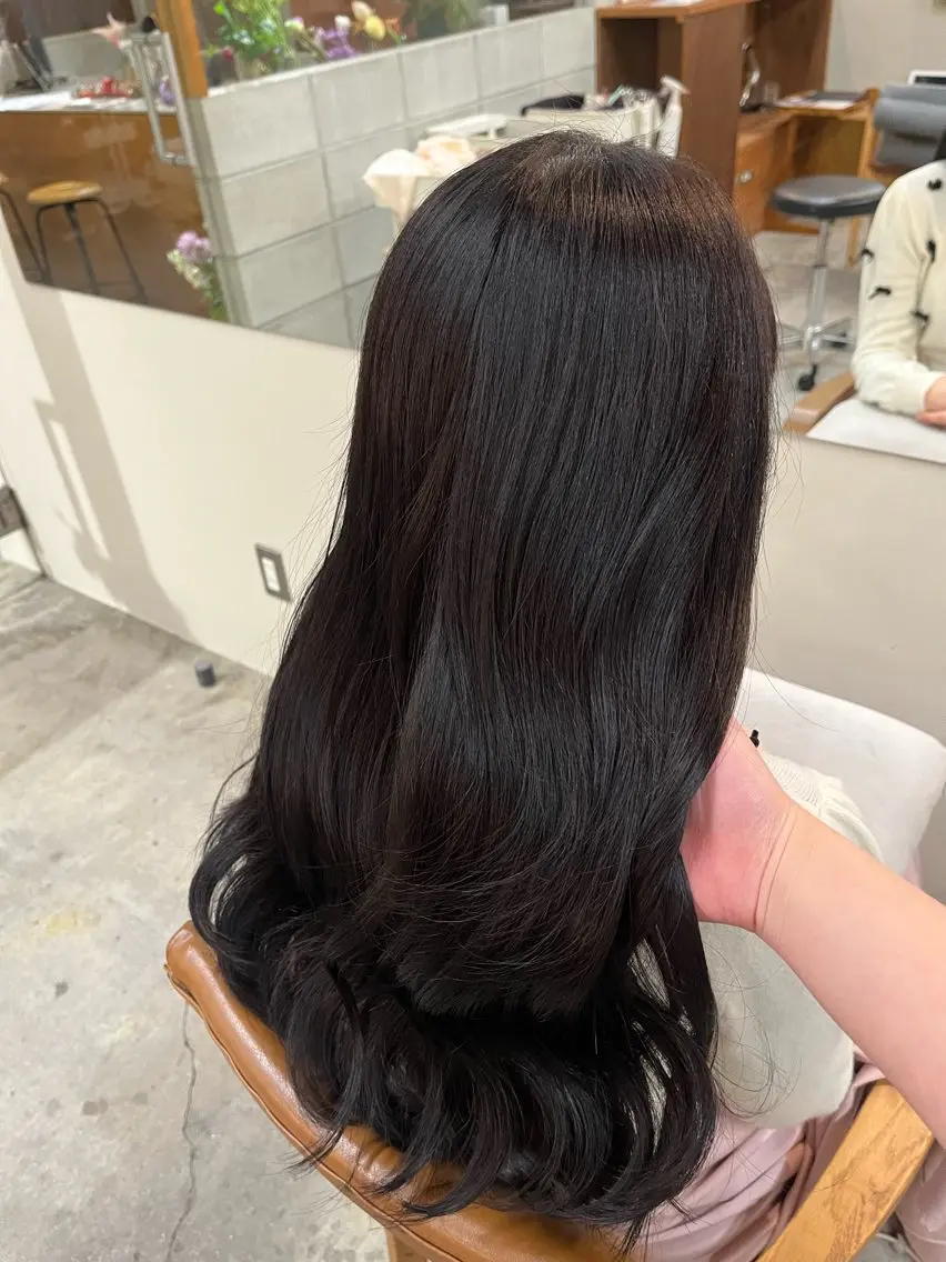 ロング カラー ヘアカラー トリートメント 🌼花屋併設🌼 木下奈々望のヘアスタイル