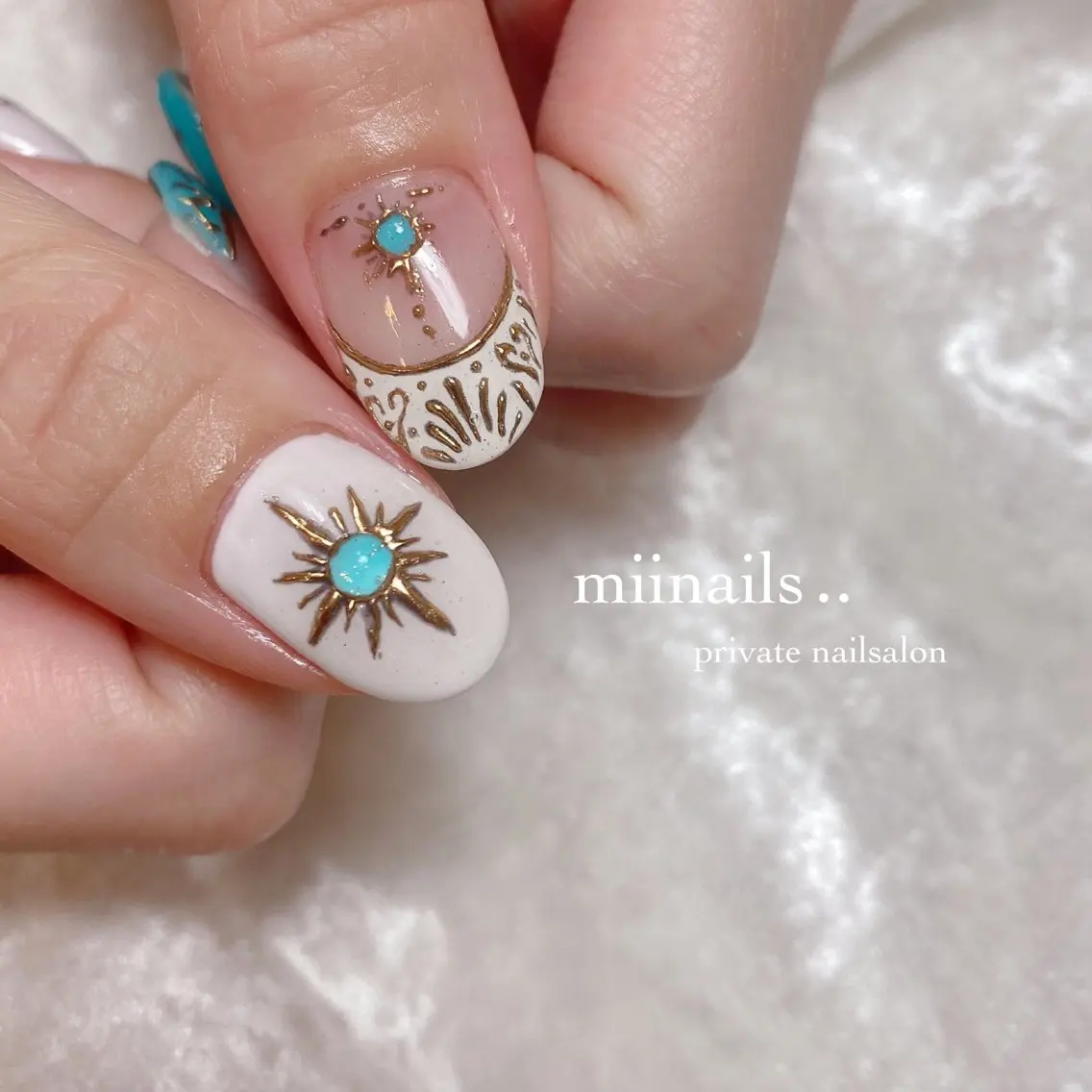 ネイル 韓国ネイル ワンホンネイル ハンドネイル nailsalon miinailsのネイルデザイン