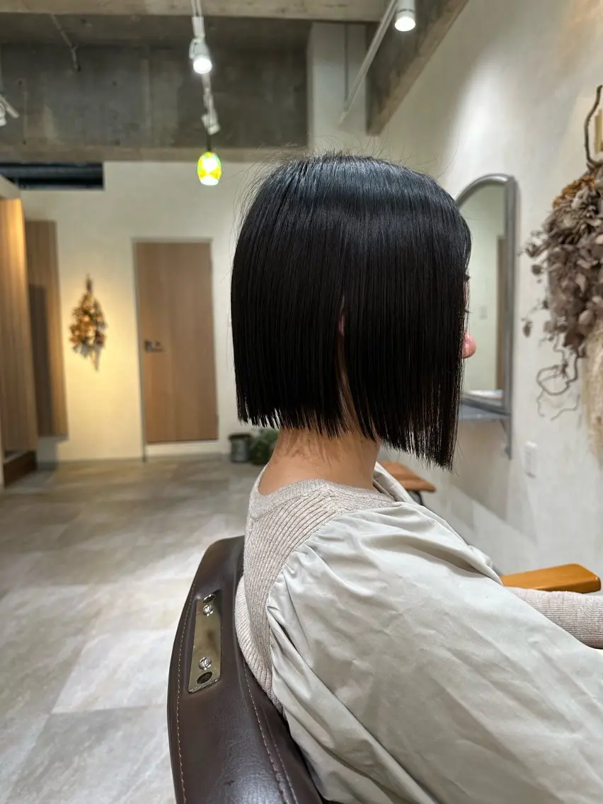 ショート 切りっぱなしボブ ボブ カット REGO Hair &eye salonのヘアスタイル