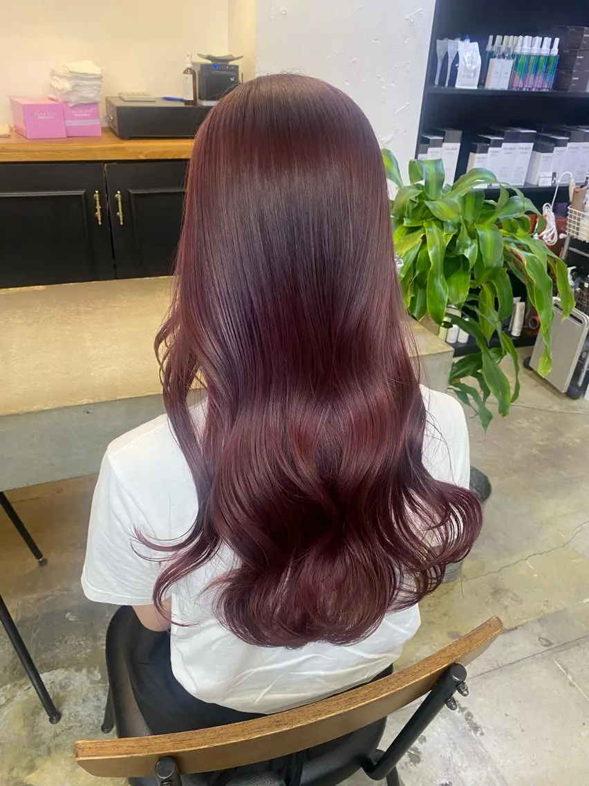 ロング カラー 韓国風レイヤーカット 🍒サンジキ アカリのヘアスタイル