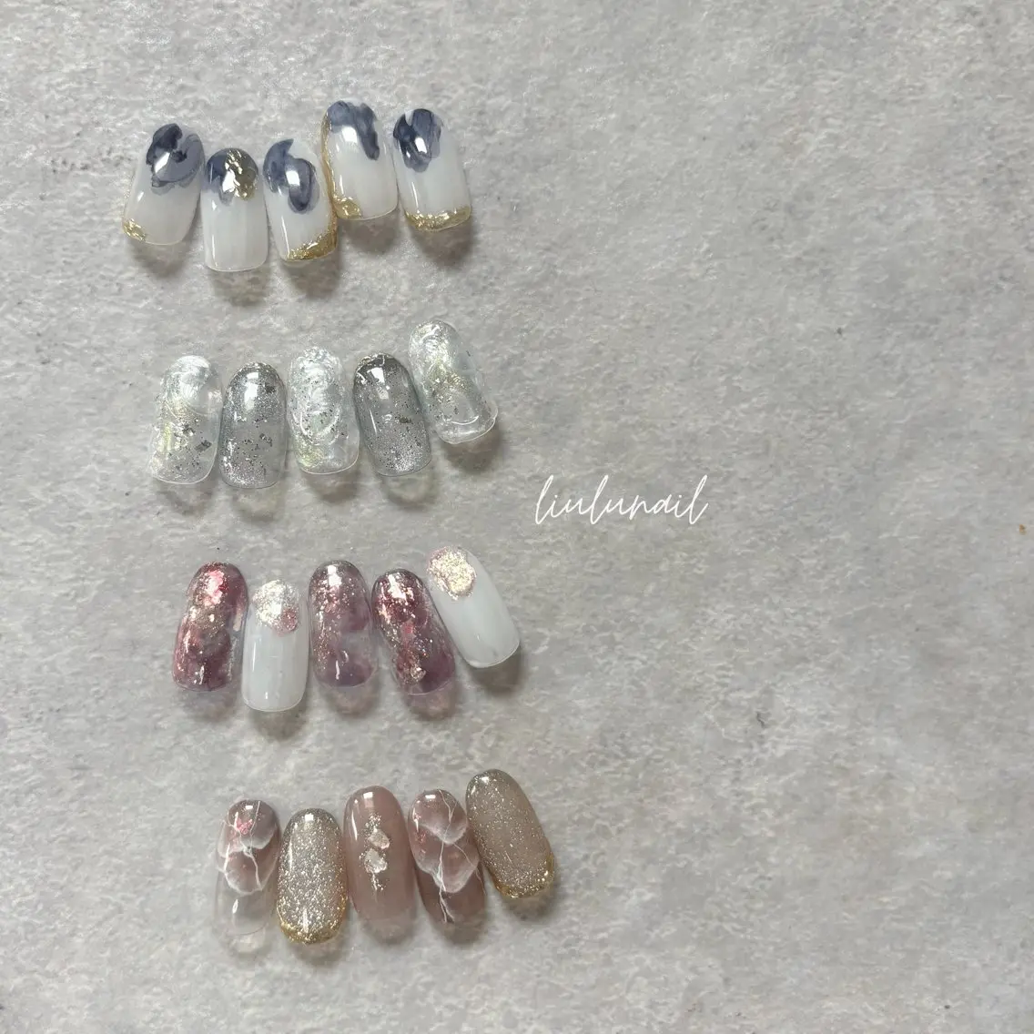 ネイル キラキラネイル ニュアンスネイル liulu nailのネイルデザイン
