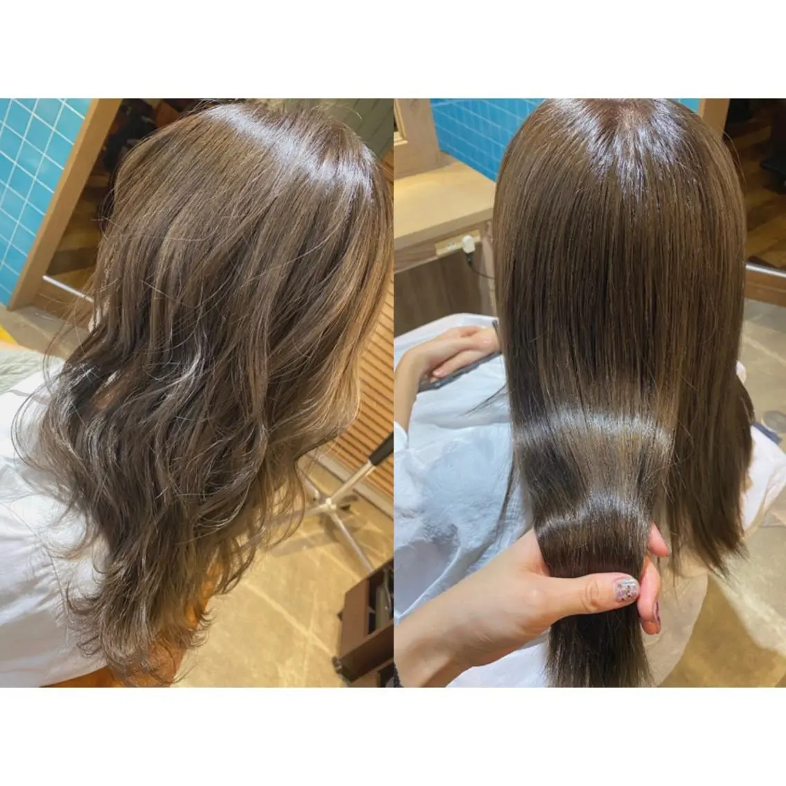 カラー グレージュ 🩵盛れる顔周りヘア EMI🩵のヘアスタイル