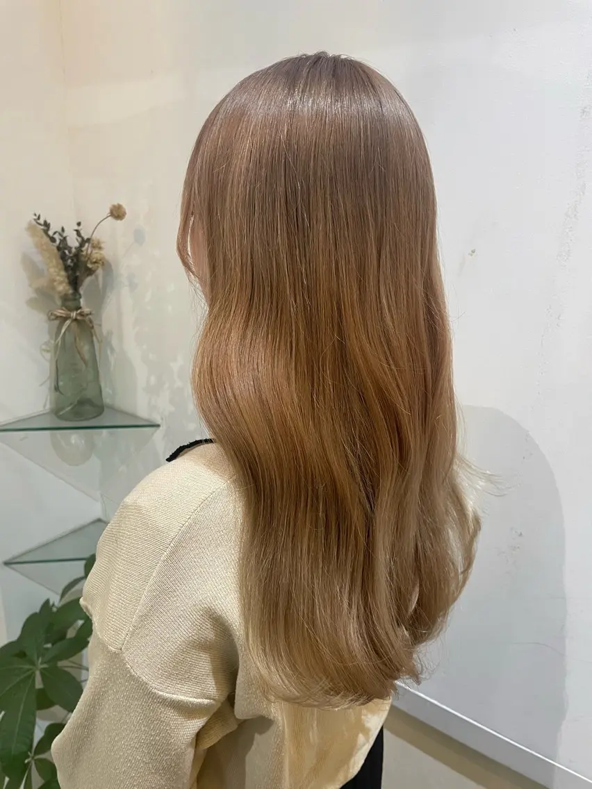 ロング カラー カット ヘアカラー トリートメント 髪質改善カラー🤍 エクステ✨君島由実子のヘアスタイル