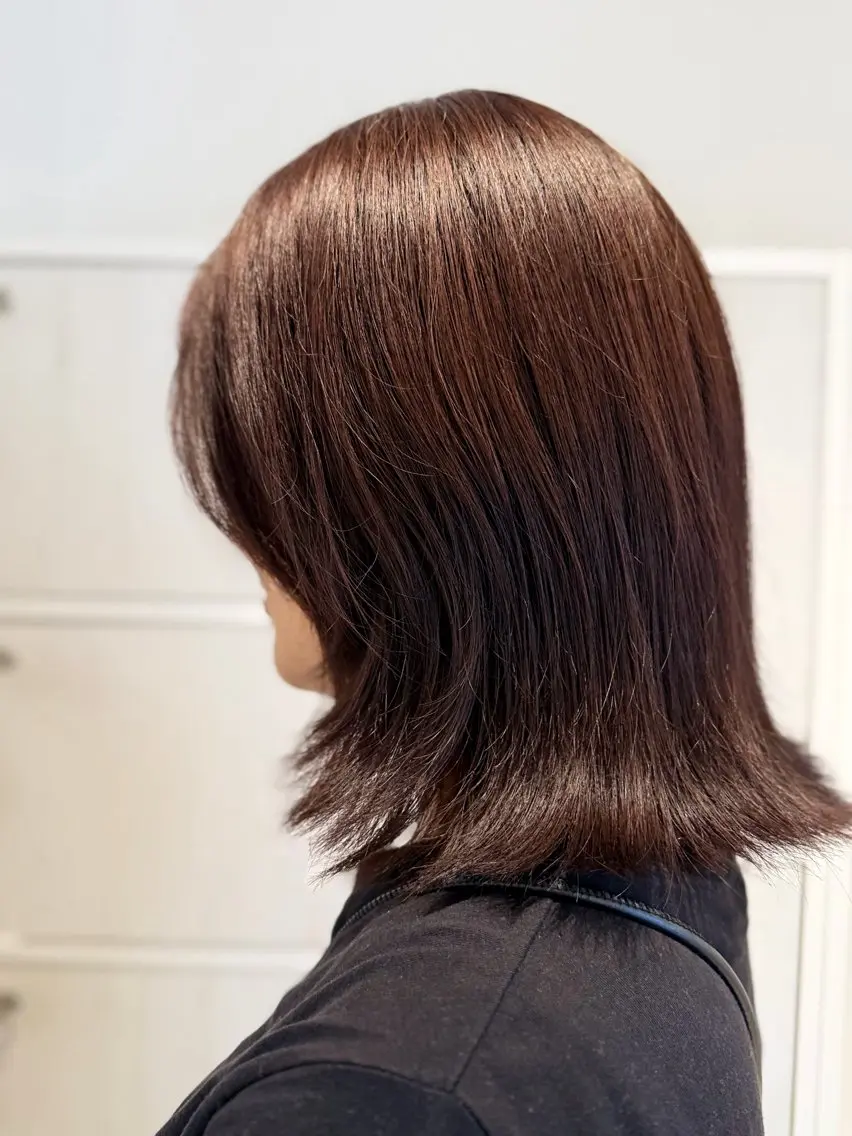 ミディアム カラー ブラウンカラー ラベンダーカラー ラベンダーブラウン ヘアカラー 暖色カラー/ スパ/新井のヘアスタイル