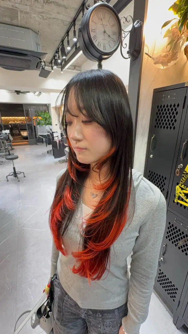 ロング カラー カット ヘアカラー トリートメント 渋谷/ハイトーン 西澤 ジュンヤのヘアスタイル