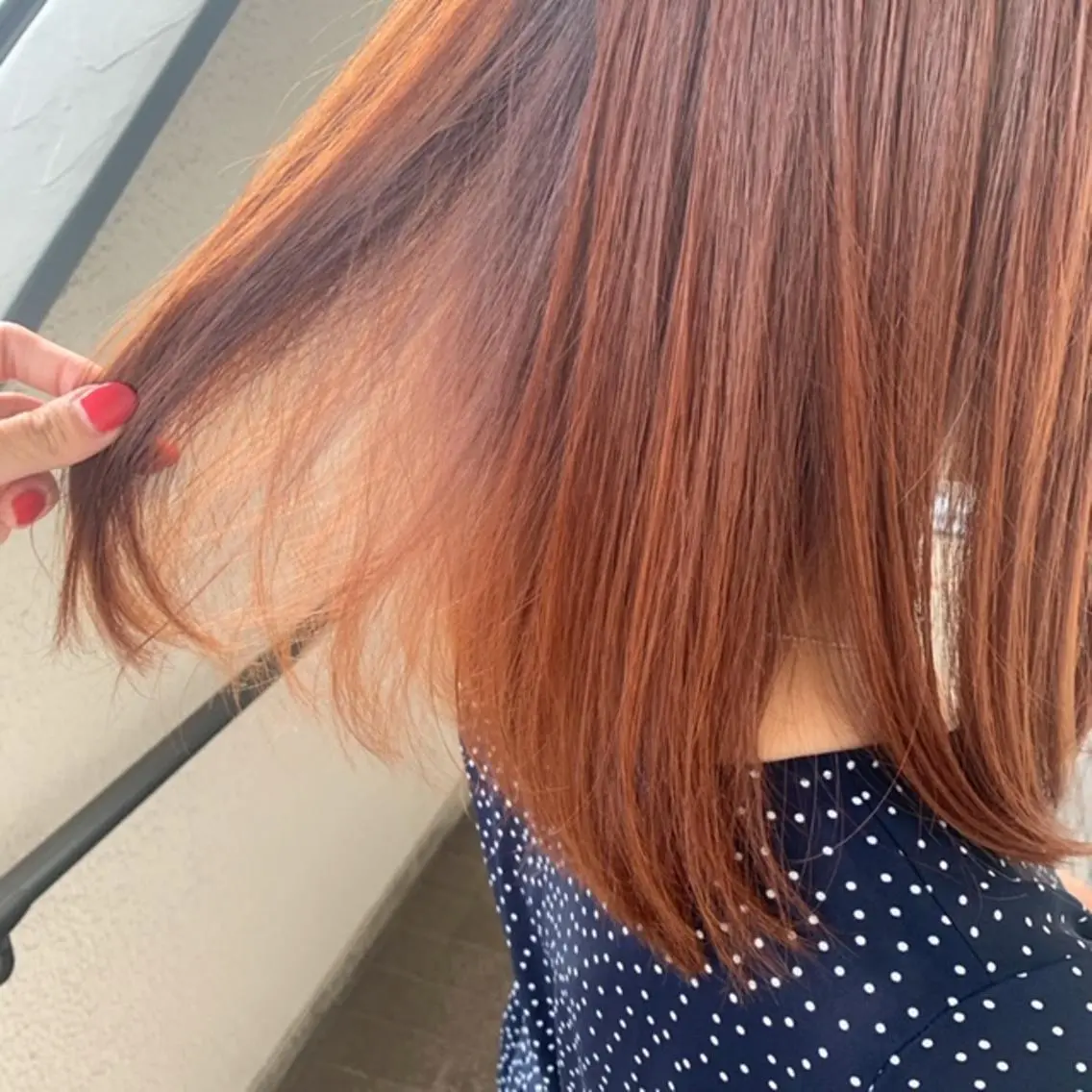 セミロング カラー ブリーチ オレンジ HARUKA ⭐️モデル募集中⭐️のヘアスタイル