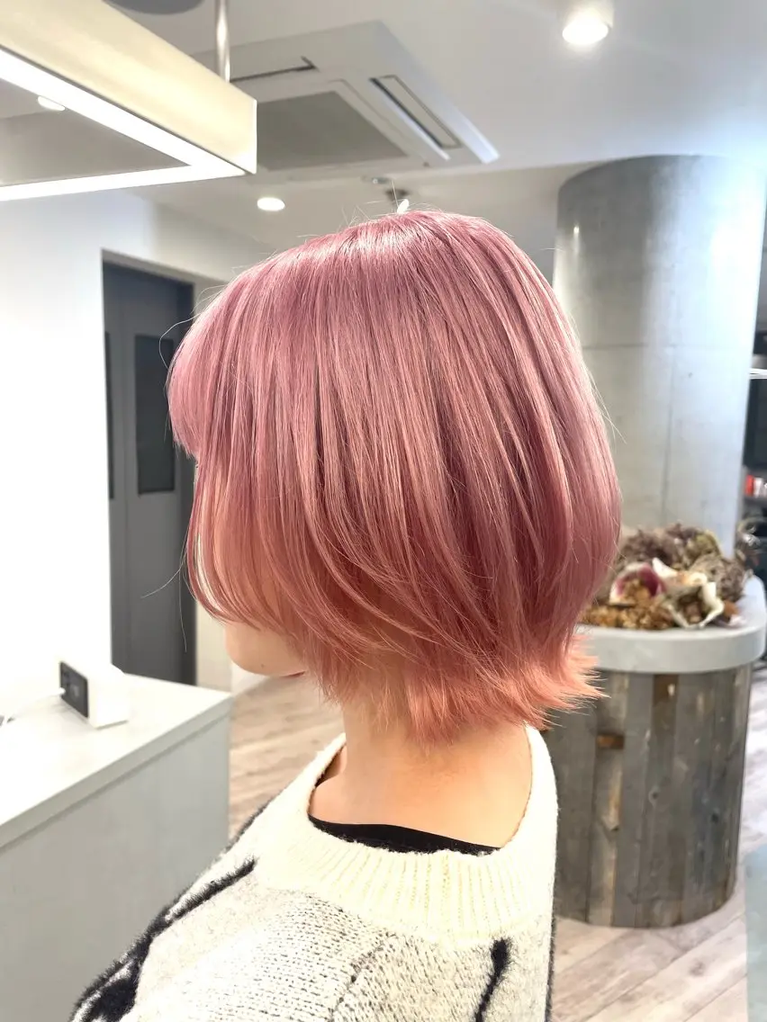 ショート ボブ ウルフカット ケアブリーチ🌟 ♢WATARU♢のヘアスタイル