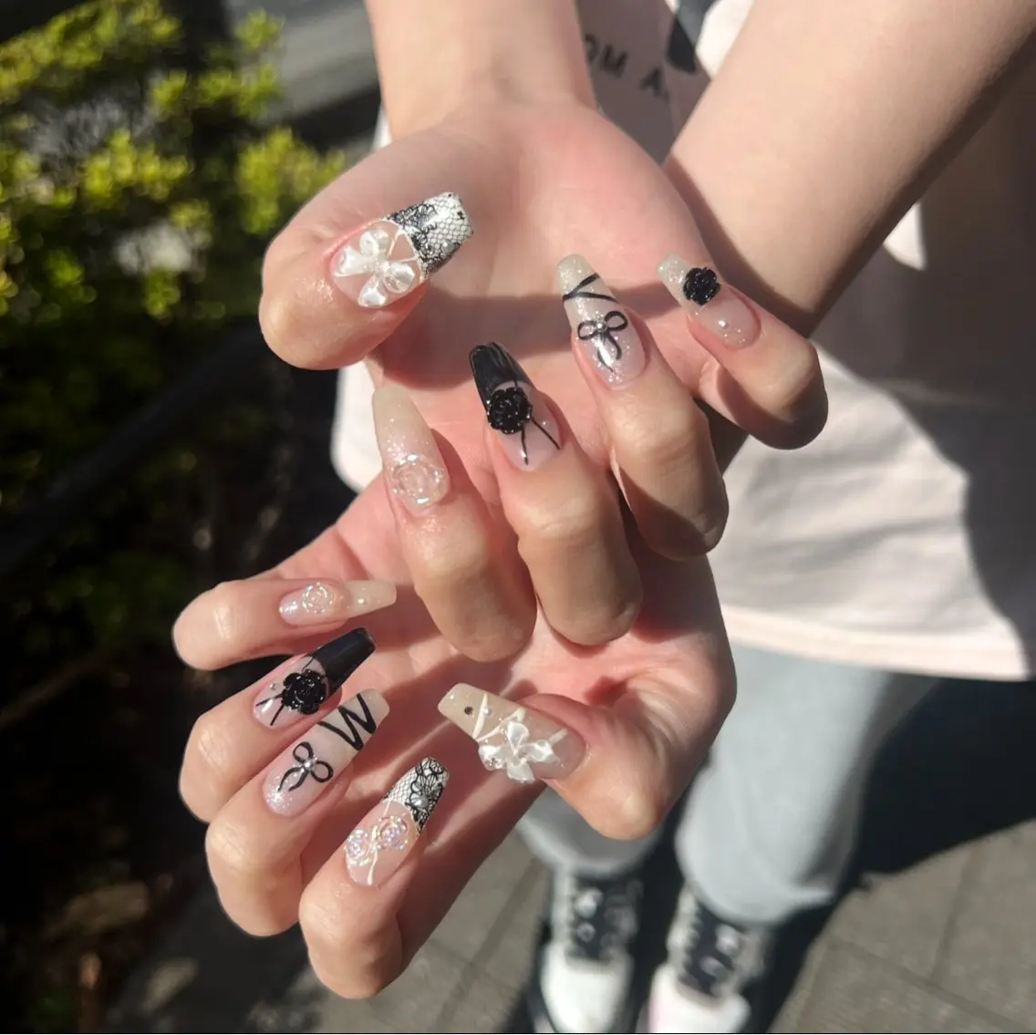 レースネイル（転写）🎀🩰の写真