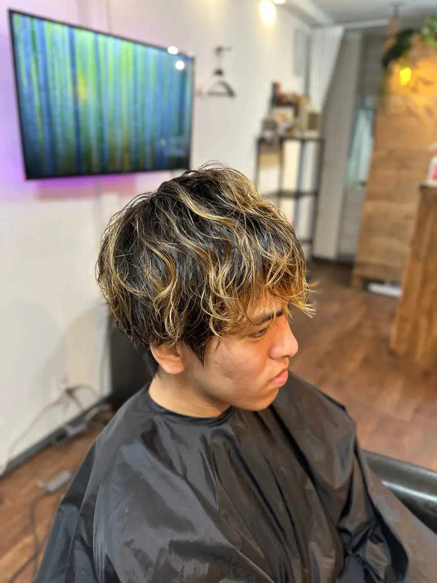 ミディアム パーマ ミディアムパーマ Luzir⭐︎ GEN⭐︎のヘアスタイル