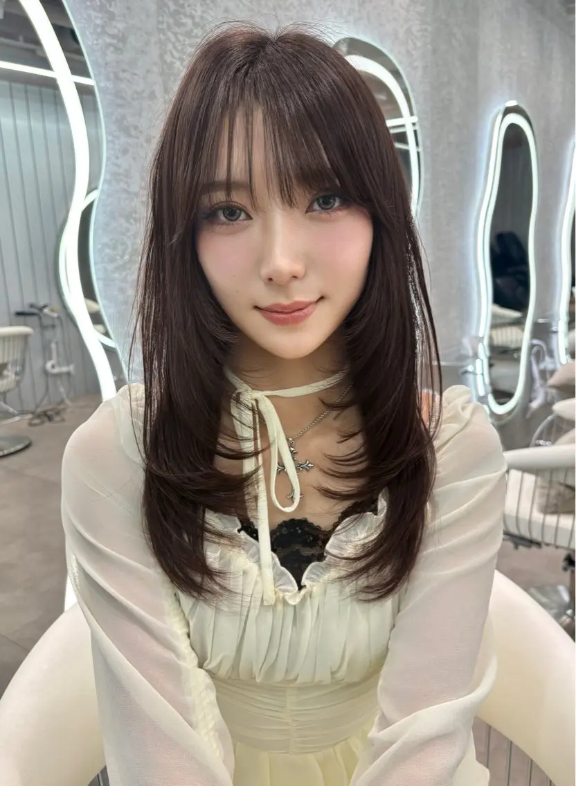 ロング カラー ヘアアレンジ カット ヘアカラー トリートメント ヘアセット 大宮縮毛矯正🩵 レイヤー 佐藤和のヘアスタイル