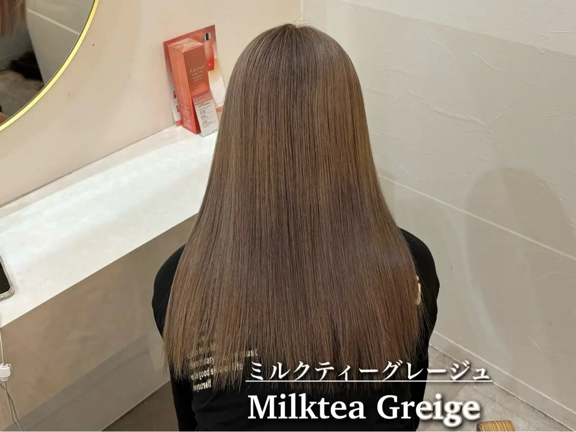 ロング ヘアカラー トリートメント NANA🍊/熊谷 /縮毛矯正/髪質改善のヘアスタイル