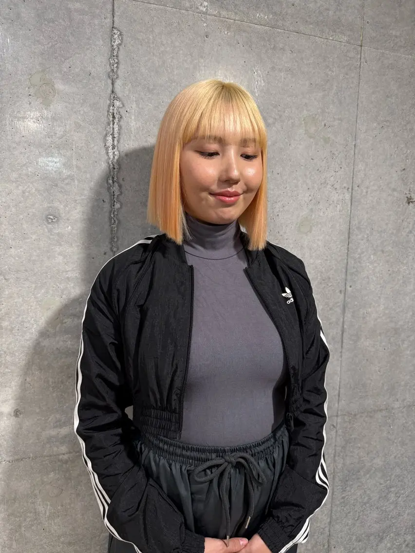 ミディアム カラー ブロンド ピンクカラー ヘアカラー 【🥀履歴修正🥀】 ハイトーン職人/拓真のヘアスタイル