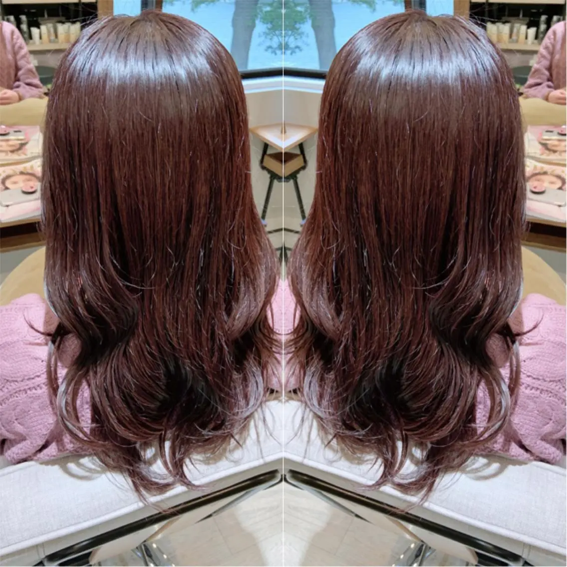 ロング カラー ヘアアレンジ カット ヘアカラー トリートメント 韓国hair🦋 Nanaのヘアスタイル