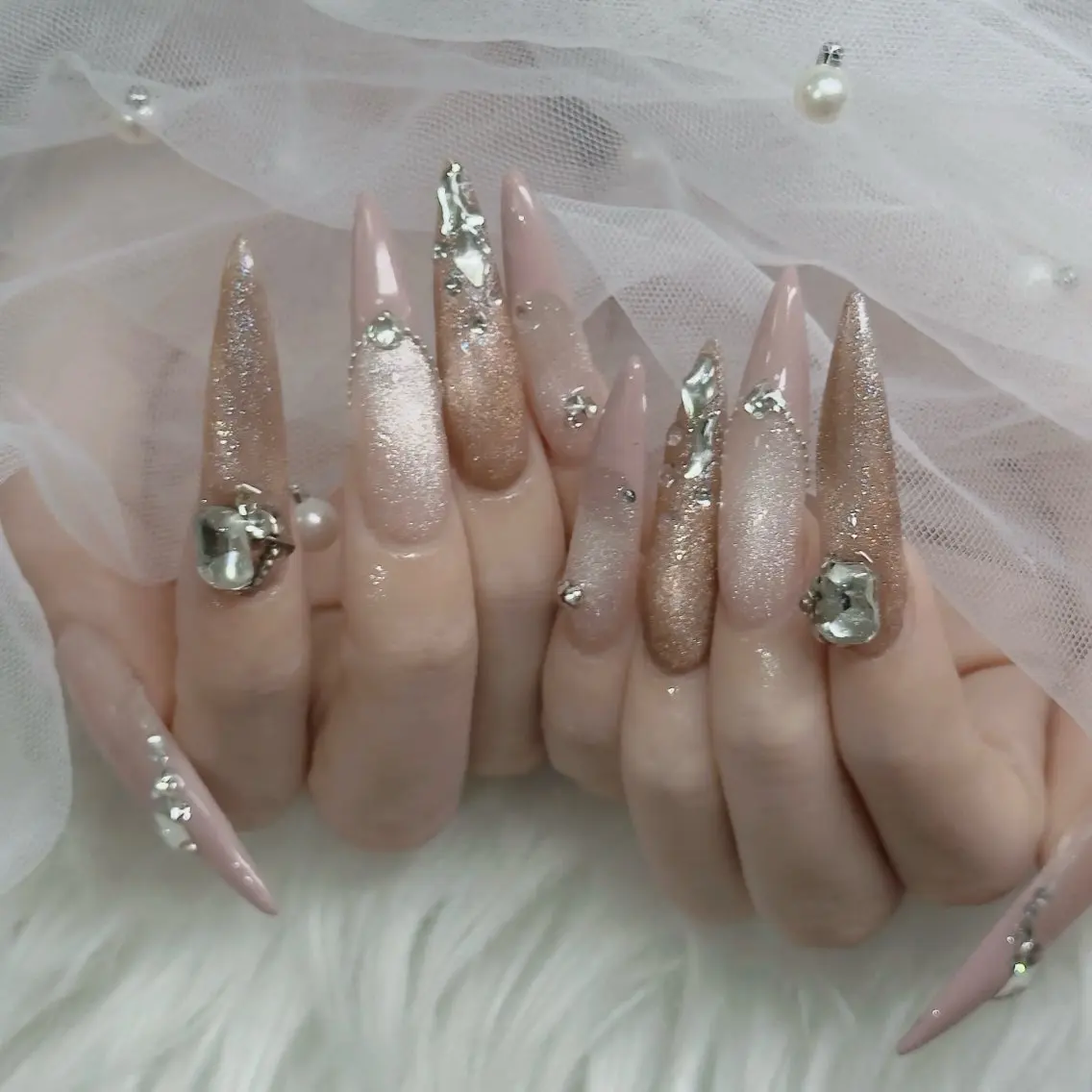 ネイル フットネイル フレンチネイル グラデーション 韓国ネイル ロングネイル ハンドネイル Hani Nail Salonのネイルデザイン