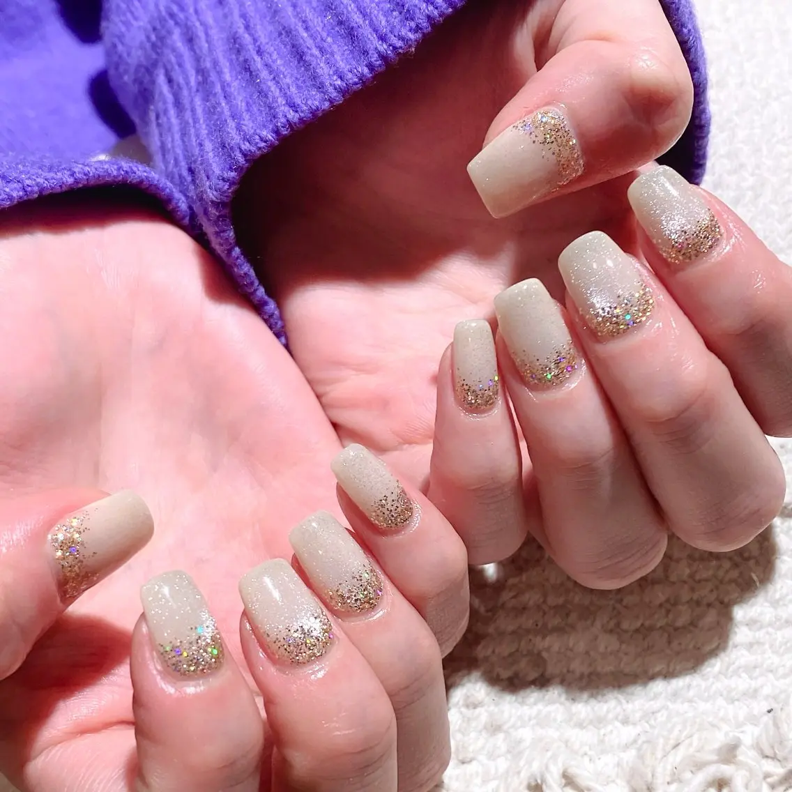 ネイル ラメ(グリッター) ハンドネイル megu  / sōko nailのネイルデザイン