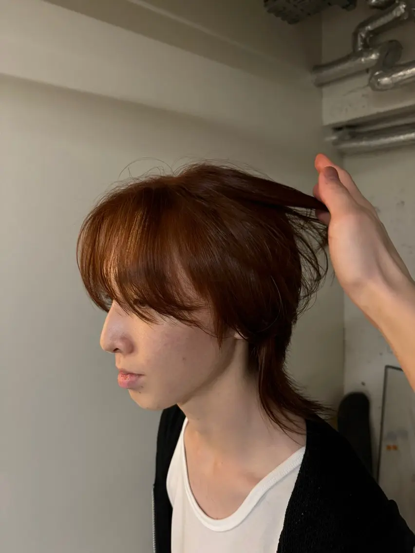 カラー メンズ メンズブリーチ ブリーチ ブラウンカラー ダブルカラー ブリーチなしカラー たける/韓国メンズ ブリーチのヘアスタイル
